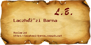 Laczházi Barna névjegykártya